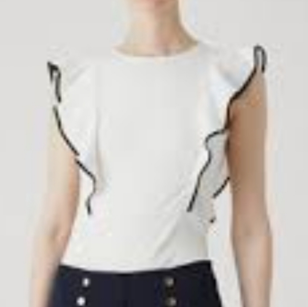 English Factory Anthropologie Merrow ruffle top